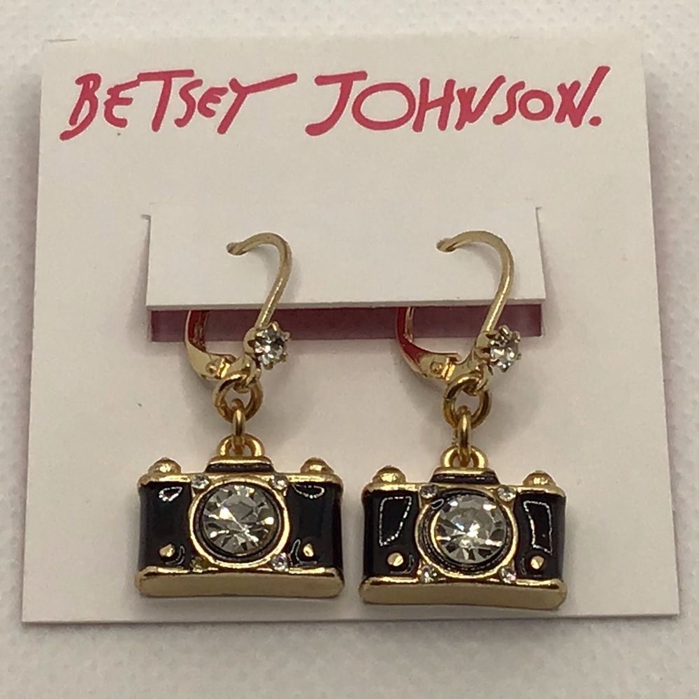 Betsey Johnson Camera Earrings